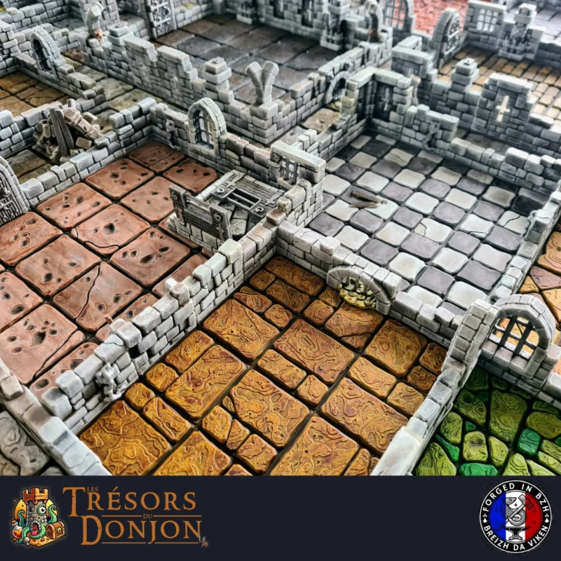 Comparaison qualité impression 3D plateau HeroQuest détail texture