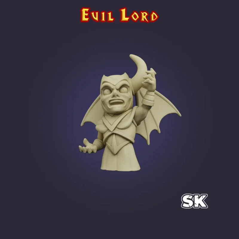 figurine evil lord donjon JDR 3D boss seigneur du mal StoneKing résine