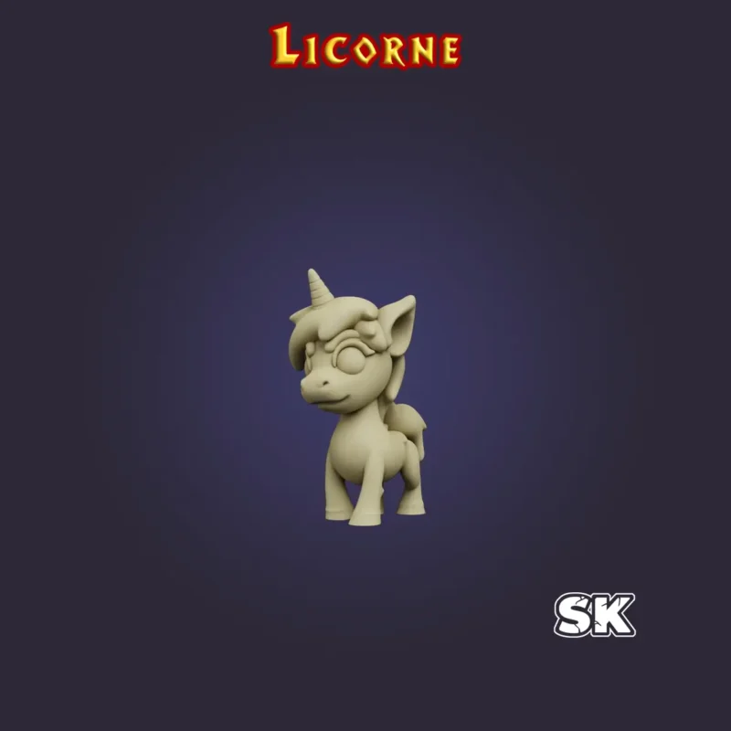 figurine licorne JDR 3D HeroQuest StoneKing résine