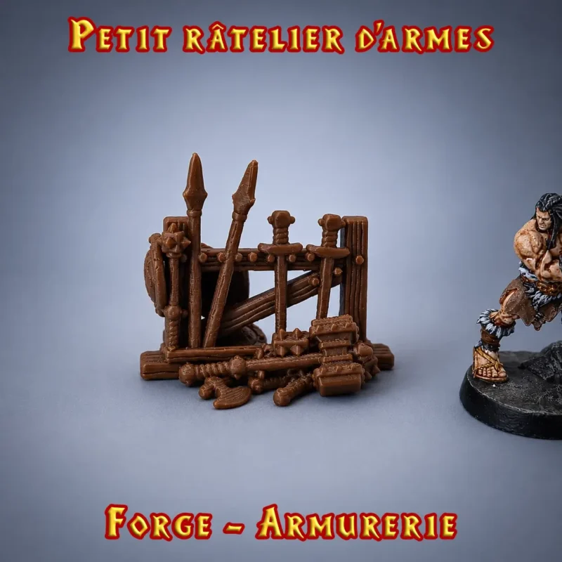 Petit Râtelier d'Armes HeroQuest 3D — Ce qui reste quand la bataille a commencé